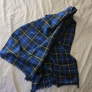 Blue Plaid Tartan Rectangular Scarf